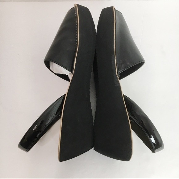 Kenneth Cole Size 7 Black Platform Wedges Slingback Slip On‎ Open Toe Sandals - Picture 6 of 14